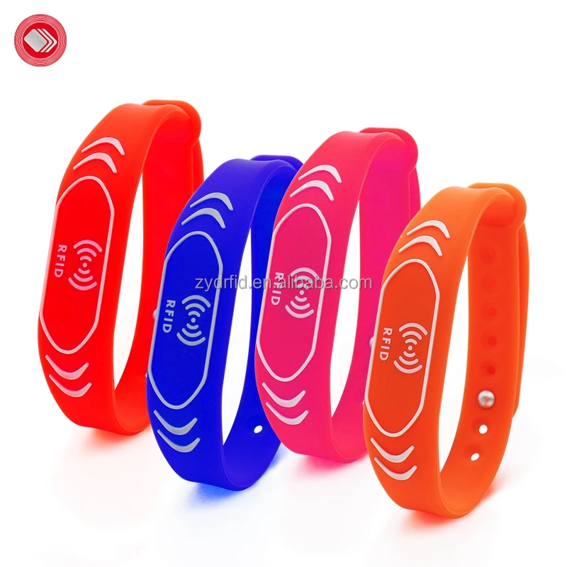 Wholesale Waterproof 13.56MHZ Silicone Wristband NFC Bracelet Adjustable RFID Wristband