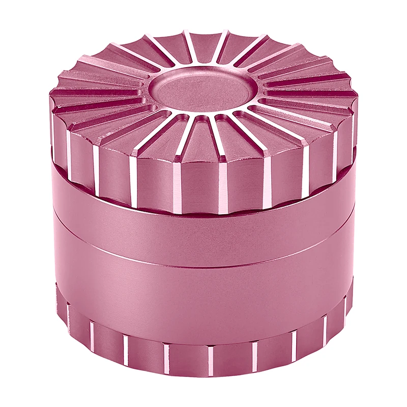 China factory 4 piece wholesale aluminum Sharp grinder polygon herb with custom logo 2.5 inch spice grinder