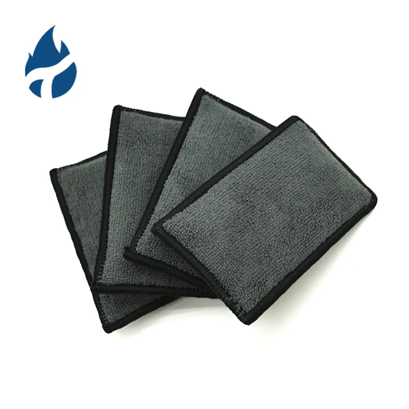 NBT Hot Selling Microfiber Interior Scrub Sponge Car Wash Scrub Pad Super Soft Bristle Fiber Car Cleaning Sponge