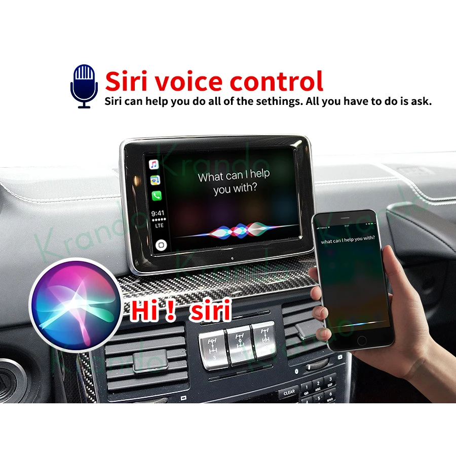 Krando беспроводная Apple CarPlay Android автоматическая коробка интерфейса для Mercedes Benz G Class W463 2012-2019 NTG 4 0 5 Голосовое