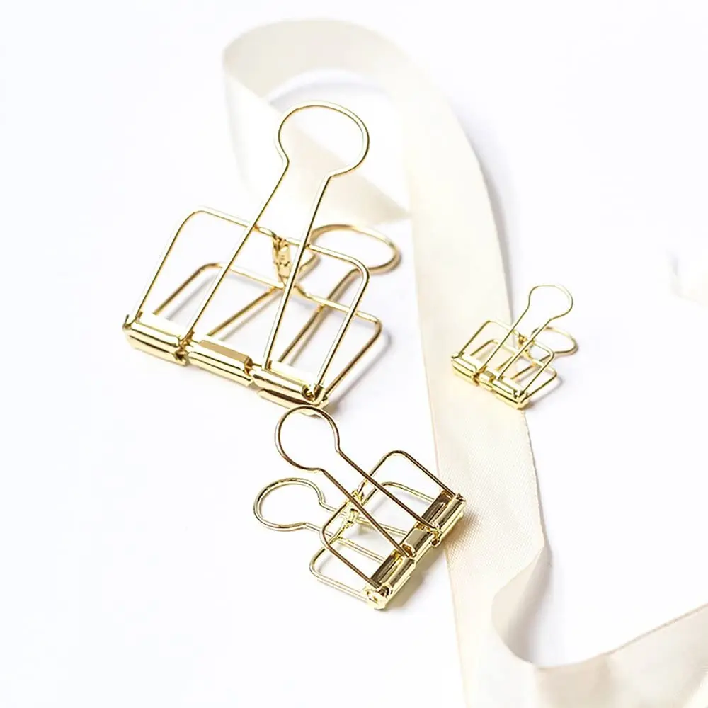 Stainless Steel Paper Clamps for Office Supplies School Personal Document Organizing Metallic Paper 51mm Binder Clips