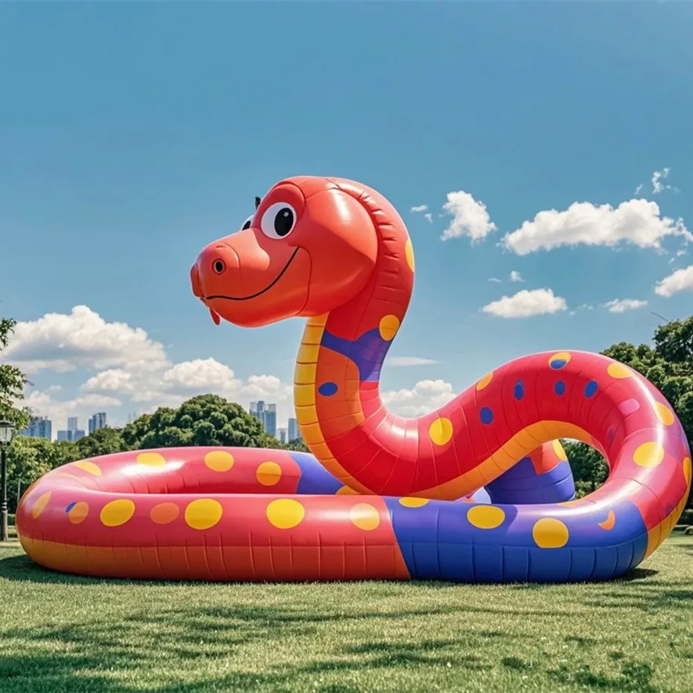 Giant Inflatable snake  Model Cartoon Inflatable Mascot Wild Tiger Event Decoration Inflatable Art Sculpture