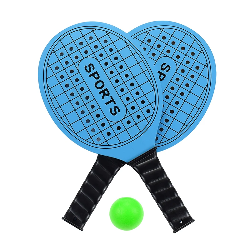 Custom professional outdoor sport high quality MDF wooden beach tennis paddle racket with ball
