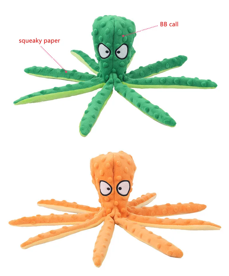 Wholesale Pet Plush Squeaker Toy Chapter Fish Skin Shell Sound Interactive Plush Dog Toy