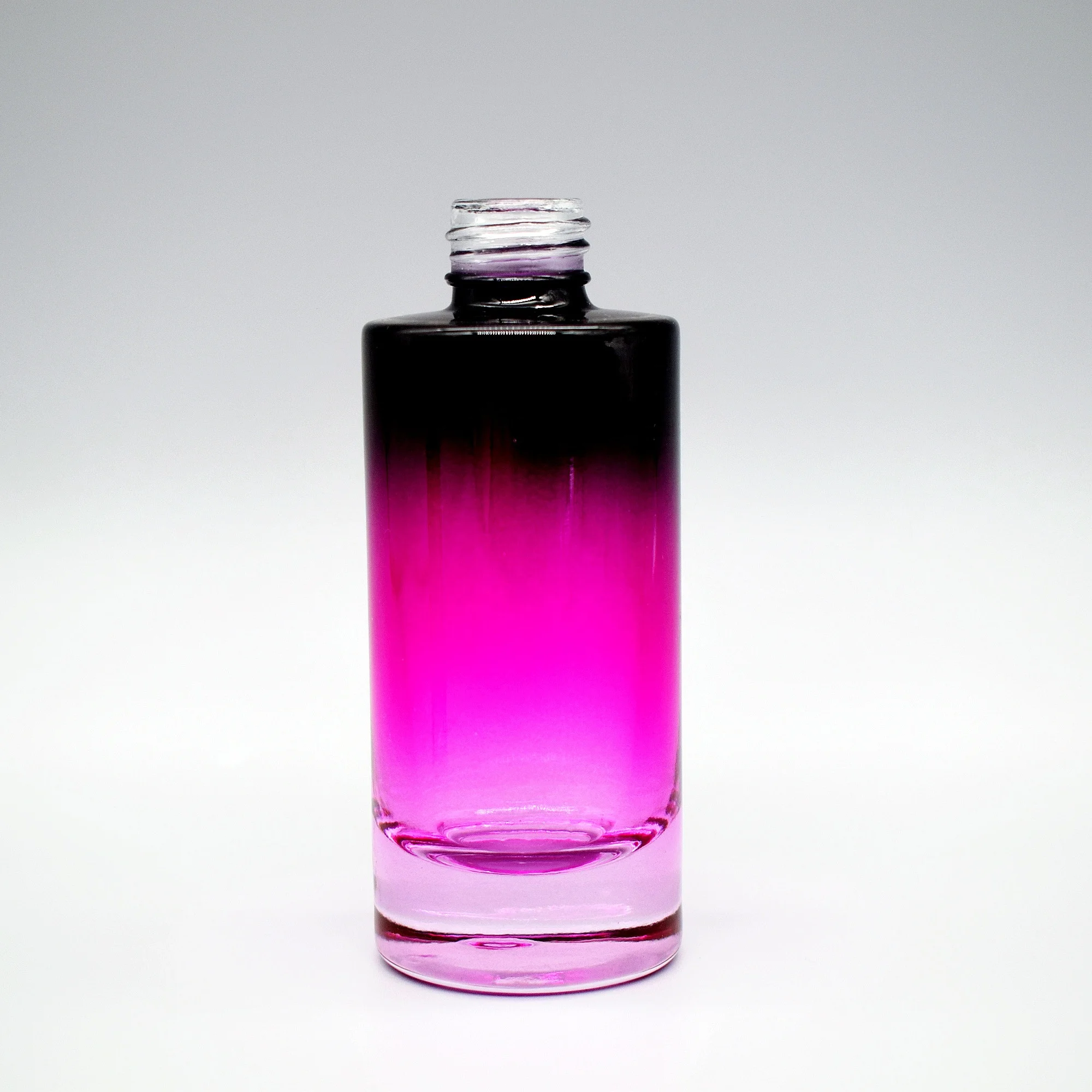 luxury bottles of serum 60 ml glass dropper bottle for oil gradient Purple serum bottle pump with dropper