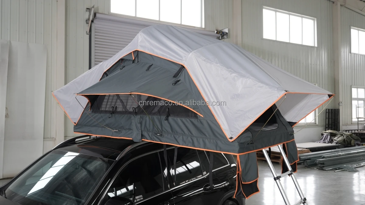 2024 Lightweight Insulated Lite High Quality Rooftop Car Tent 140 Small SUV Soft Shell for 2-3 Persons Outdoor Camping
