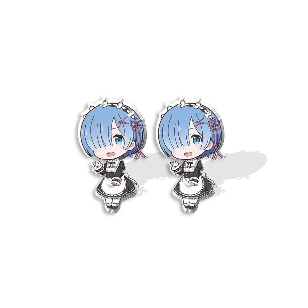 Japanese Anime Re Zero Starting Life In Another World Acrylic Diy Resin Jewelry Earrings