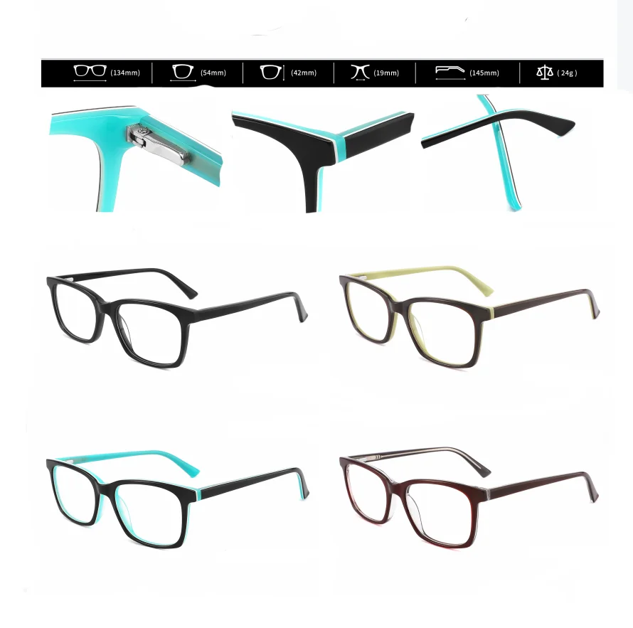 Manufacturer Fashionable and High-quality UNIsex Acetate Eyewear Frame