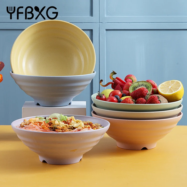 7.5 inch 8.3 inch 9 inch 9.8 inch wheat straw ramen bowl set Japanese custom noodle