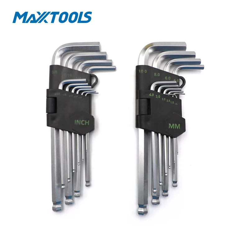 Hex Key Set, Allen Wrench Set Inch/Metric In Canvas Bag