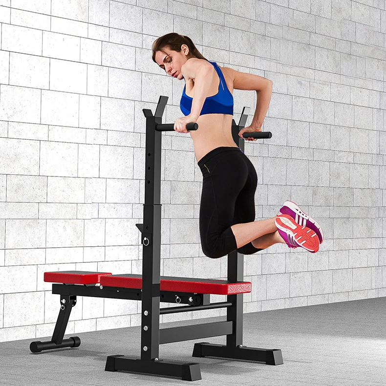 Multi Function Home Gym Equipment Adjustable Weightlifting Bench Press Exercise Weight Bench With Lat Pull Down Bar