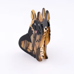 Cartoon Handmade Acrylic Dog Cute Animal Acetate dog hair claws clips for Friends