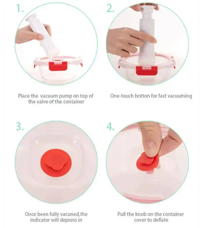 IKOO 4 piece glass storage lunch box microwavable borosilicate glass food storage