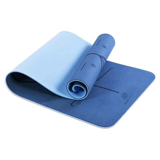 high quality two-color yoga mat anti-slip eco-friendly yoga mat TPE yoga mat