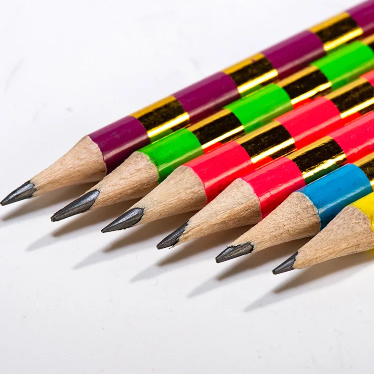 wholesale Pencils Sublimation Student HB Pencil  wooden pencils stationary set with eraser top