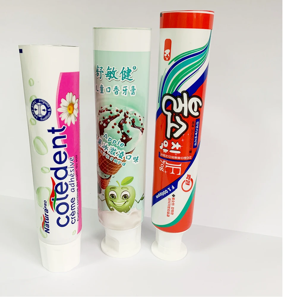 
new production empty matte laminated aluminum toothpaste tubes packaging 