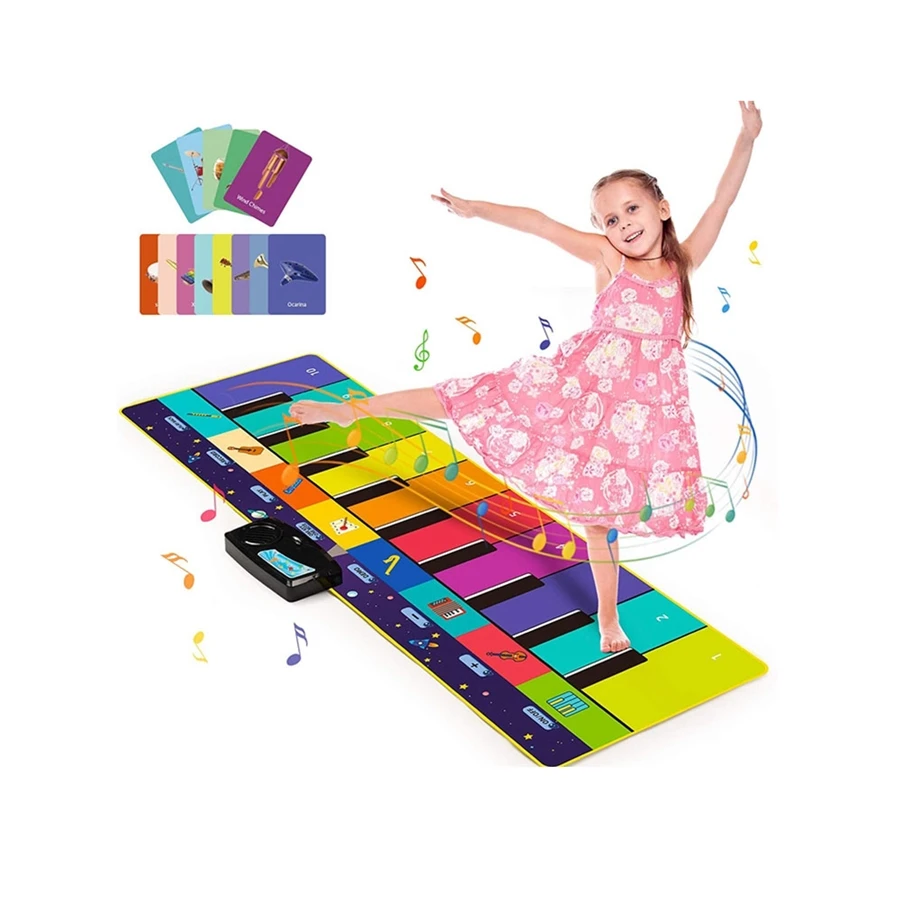 
Piano Play Mat Kids Piano Keyboard Music Blanket Funny Dancing Mat For Babies Musical Carpet Cute Design Drop Shipping 