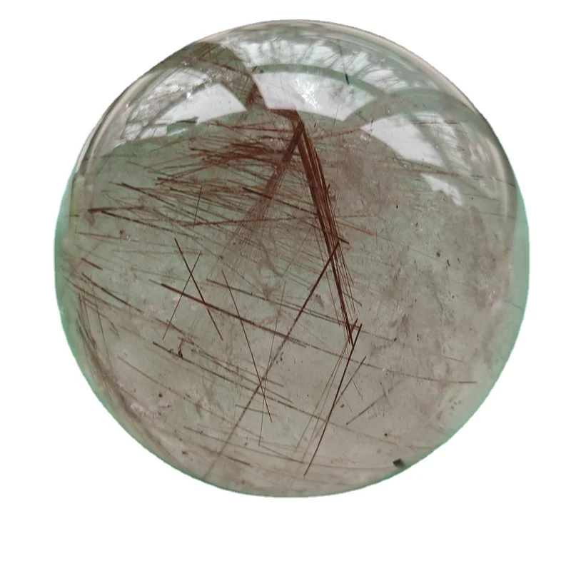 crystal craft ball natural rutilated  quartz crystal ball  crystal sphere for sale