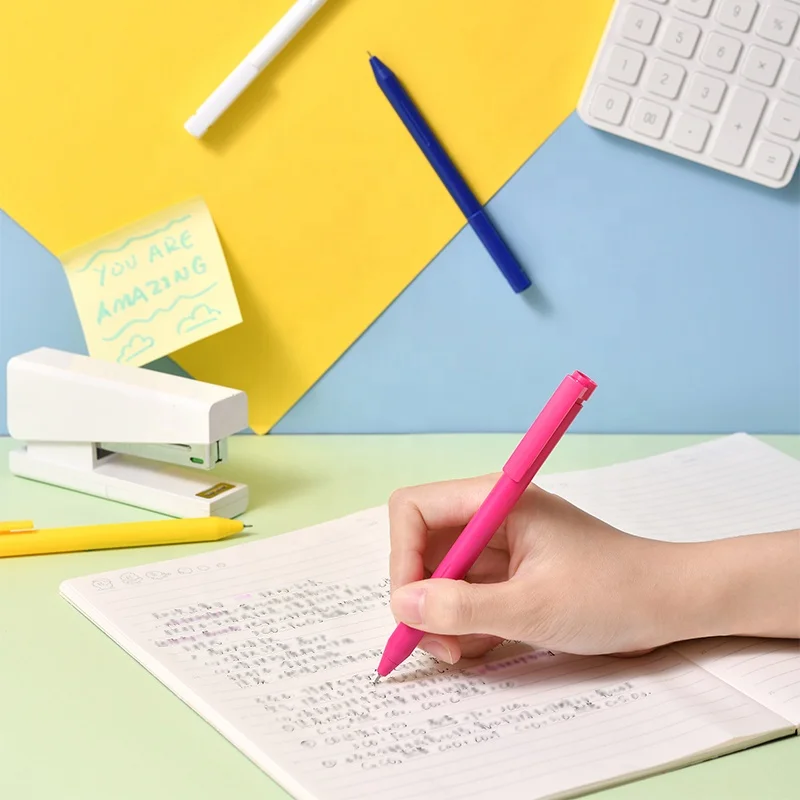 Ручки с выдвижными гелевыми чернилами KACO K8, точка 0,5 мм, 10 цветов