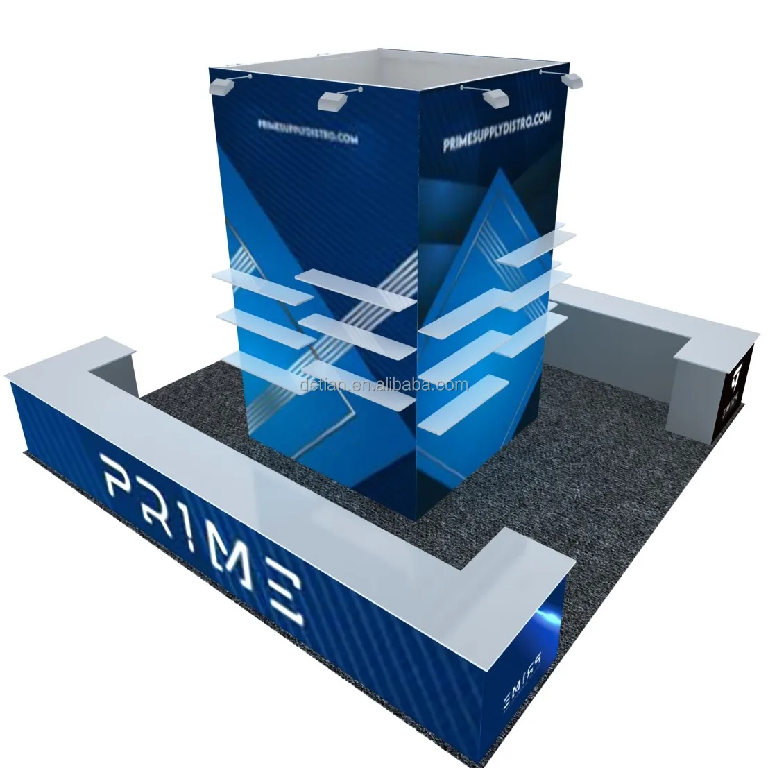 Оптовая продажа, легкие выставочные стенды с алюминиевыми трубками размером 20x20, современный дизайн, выставочная башня 6x6