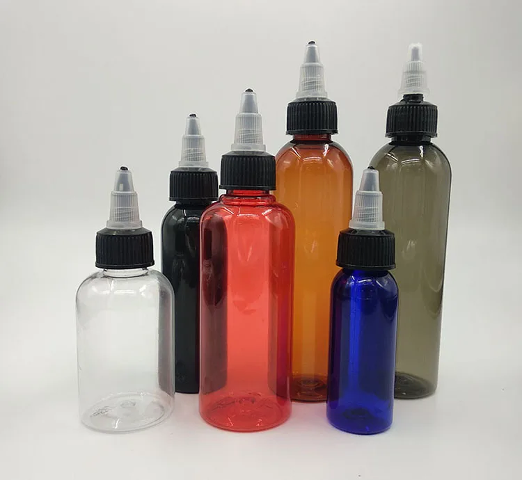 120ml 4oz Dropper PET Twist Top Cap Applicator liquid Squeeze Bottle for sauce use