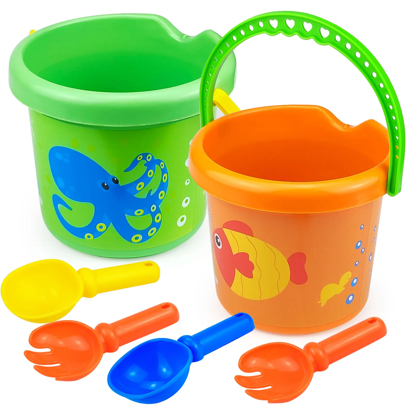 YongnKids Children Summer Plastic Sand Bucket Beach Toy With a shovel sandbeach toy