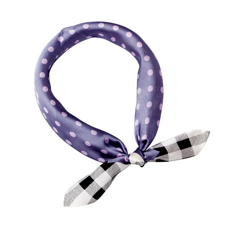 
Scarf women 2019 new silk cloud pattern Satin dot printing small square scarf professional scarf 70cm wholesale 