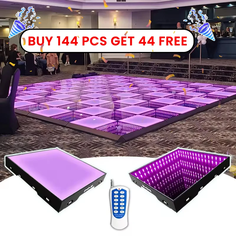Magnet outdoor/indoor 3d dance floor panels 50x50cm dj lights beautiful effects