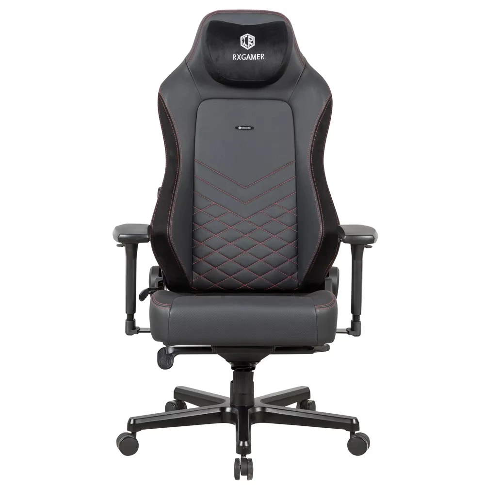 Wholesale Custom Pu Leather Black Swivel Metal Frame Gamer Gaming Chair With Adjustable Lumbar Support