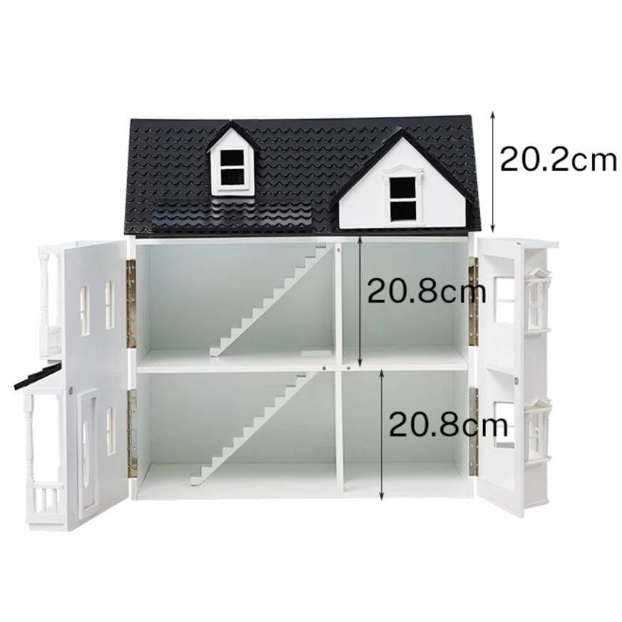 Оптовая продажа, кукольный домик, игрушка для девочек, деревянные Роскошные Игрушки для малышей с мебелью и светлой белой виллой, деревянный кукольный домик