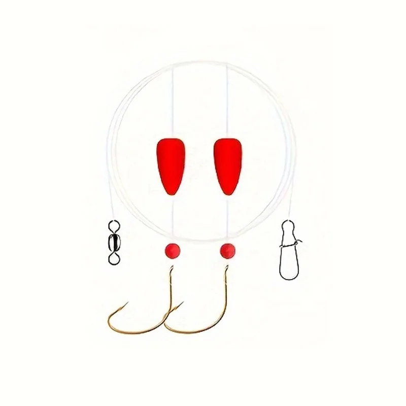 Saltwater Pompano Rigs for Surf Fishing Double Drops Pompano Rig with Floats