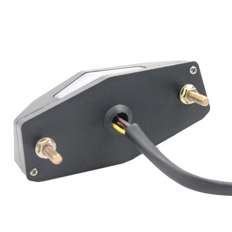 12V 5 in 1 white red yellow strobe LED turn signal driving brake turn license plate light