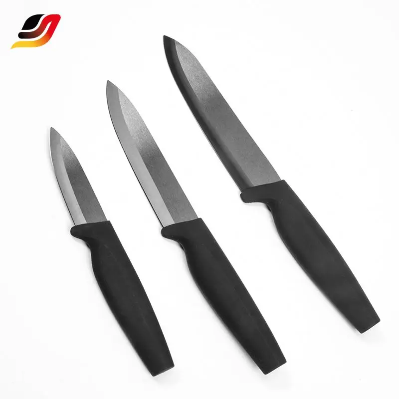 High Quality professional Stainless Steel Knives Black Color Ceramic Coating Kitchen Chef Knife Set
