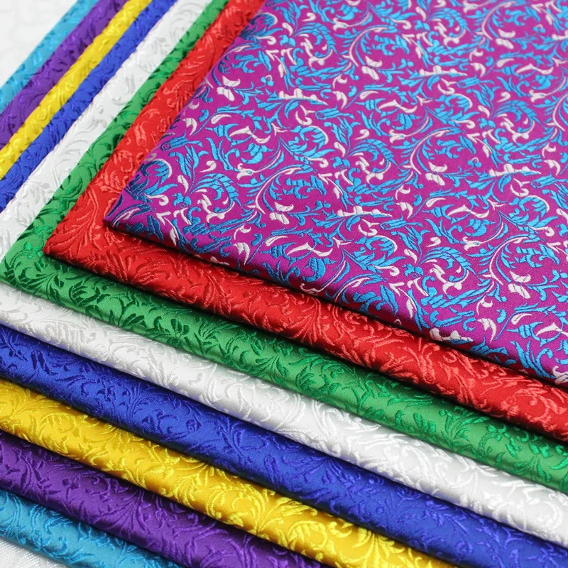 Wholesale satin costume materials Chinese brocade jacquard fabric for making cheongsam kimono