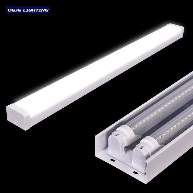 OGJG tube lamp batten light available Cold rolled steel housing PC cover 0.6m 1.2m 1.5m 2ft 4ft 5ft led linear lights