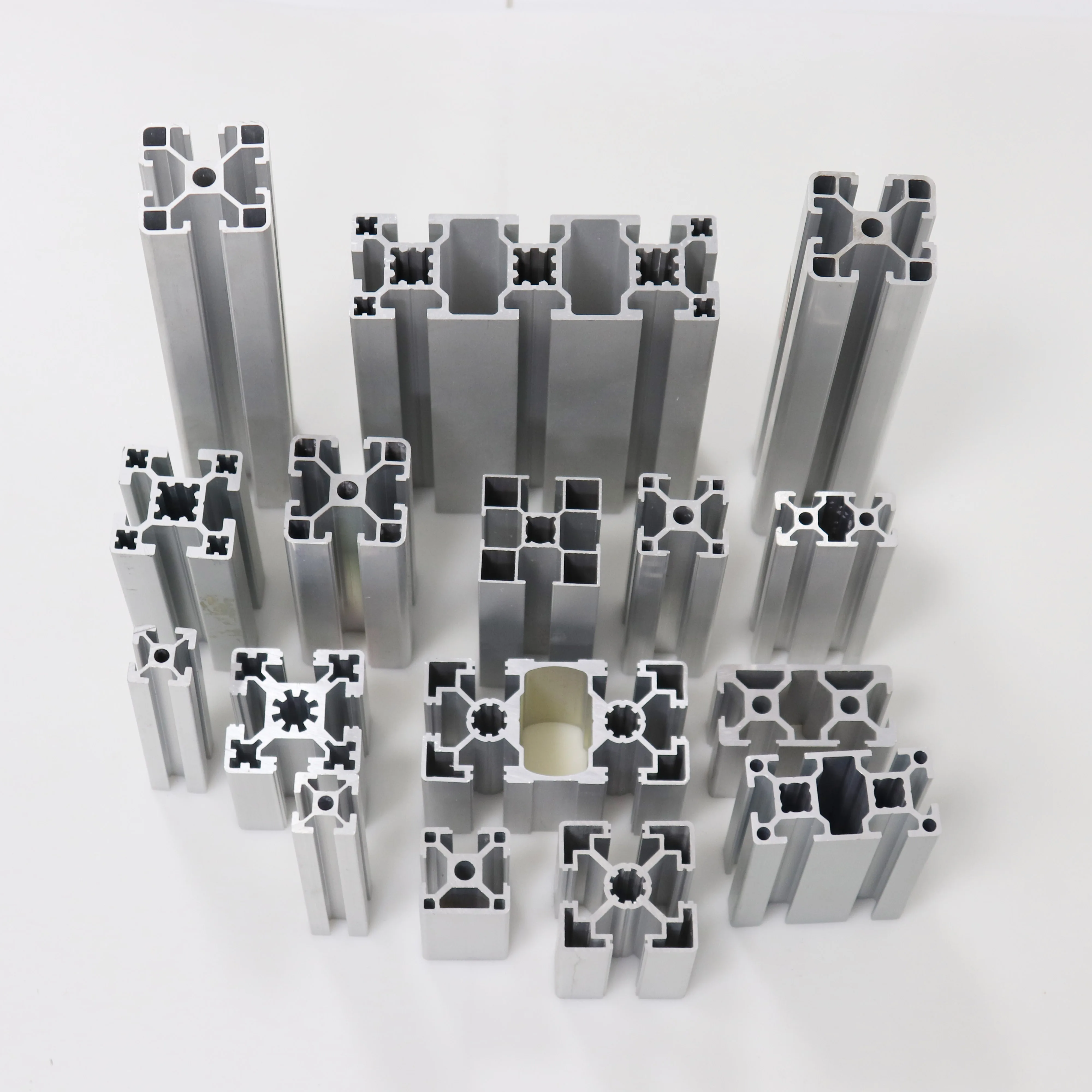 6061 6063 series standard light heavy aluminum alloy frame profile industrial aluminum extrusion v t slot aluminum profile