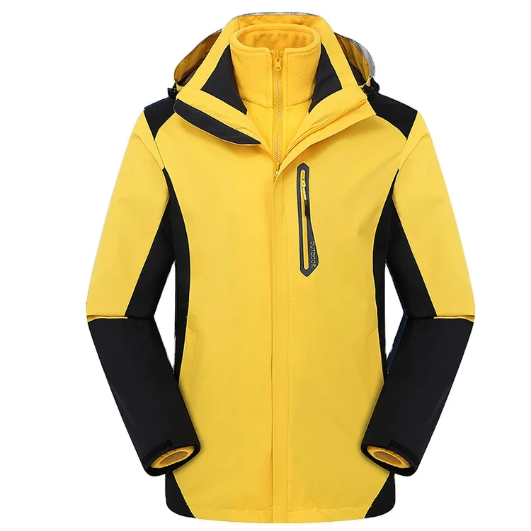 
2021 new design waterproof jacket outdoor windproof warm zipper fleece men winter softshell jacket 