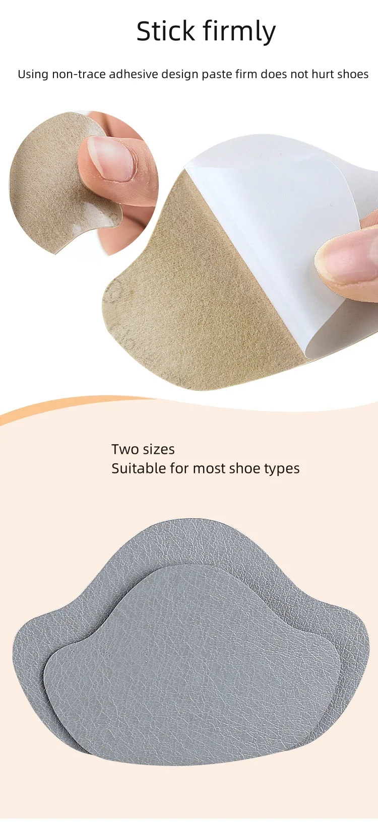 Custom Sneakers Heel Protector Sticker Latex Soft Breathable Shoe Pads Adhesive Patch