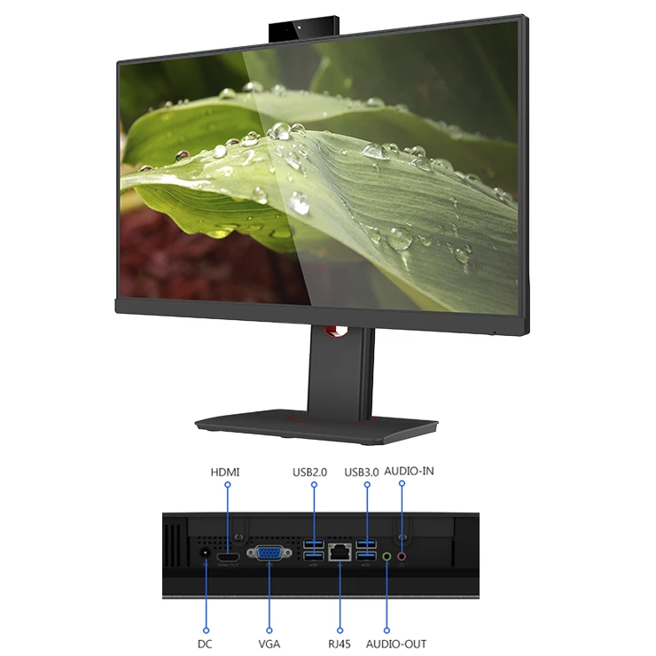 Port customization 24' ips J1900 I3 I5 I7 AIO PC New Fanless  PC Embedded  Screen All In One pc