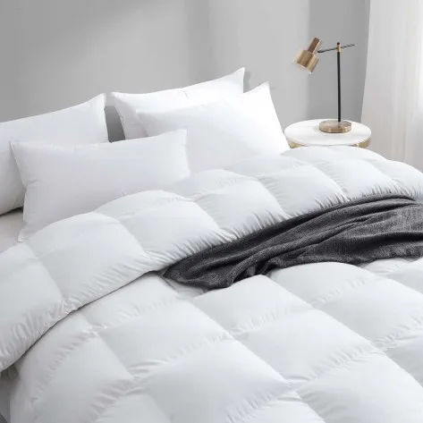 Luxury Oversize Comforter Set filling microfiber quilt Queen Size  white Comforter Bedding Set