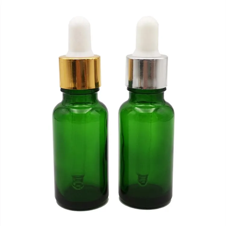 essential oil bottle 5ml 10ml  15ml 30ml 50ml 100ml green glass bottle with dropper