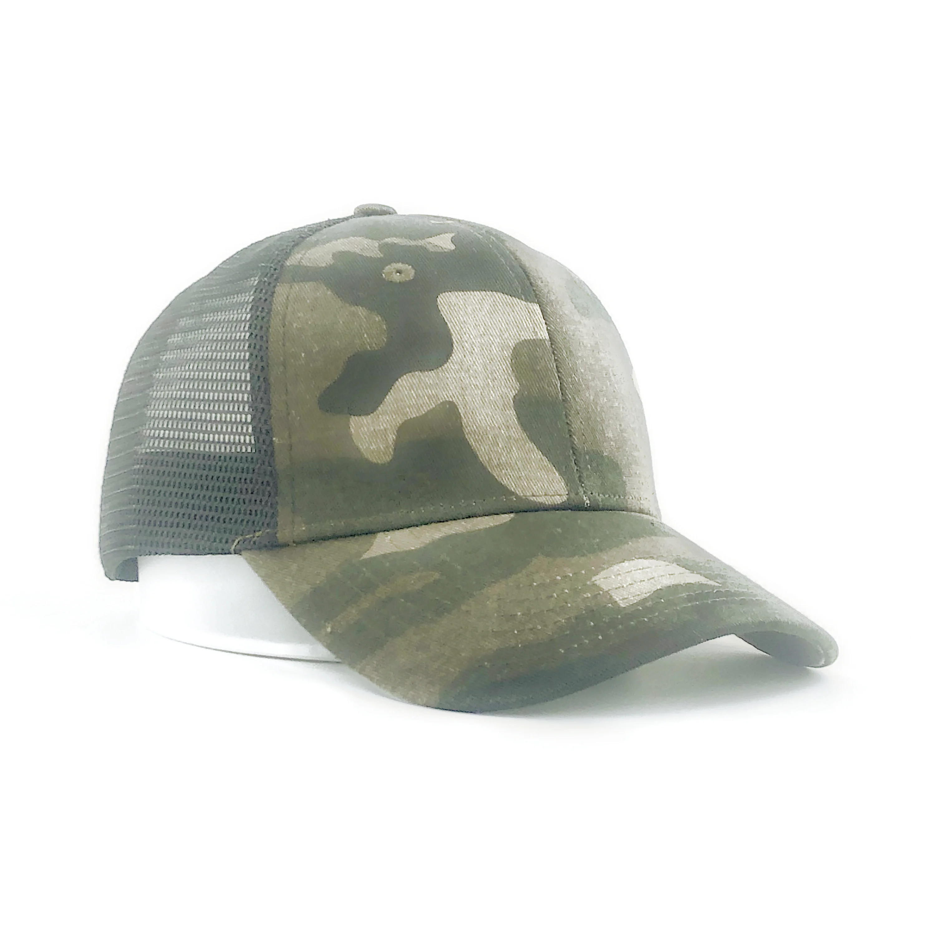 Fashion 5 panel camouflage color gorras mesh trucker caps hats mens custom printing