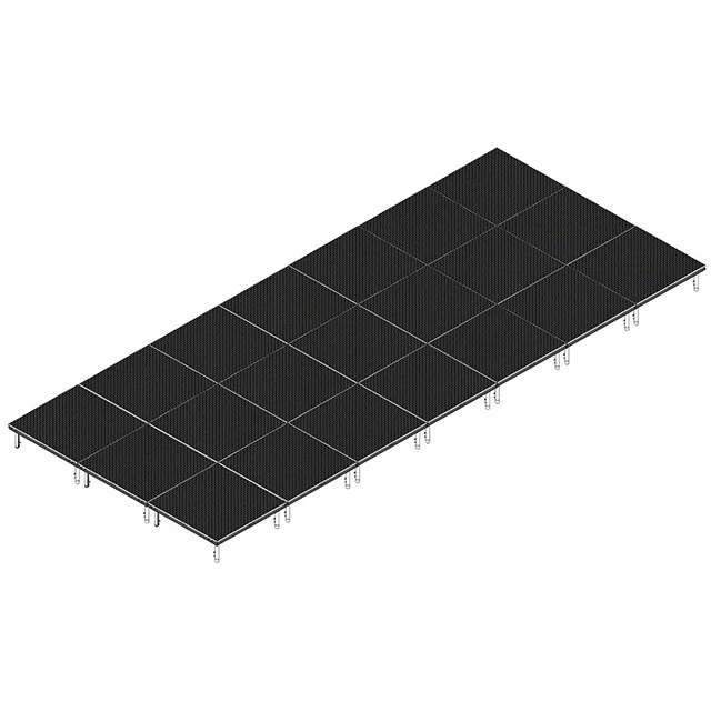 Easy install aluminum stage platform 1m x 1m with 4 legs for sale