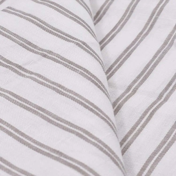 Premium simple striped linen fabrics multiple colours customized yarn dyed 100% flax linen high quality linen fabric for garment