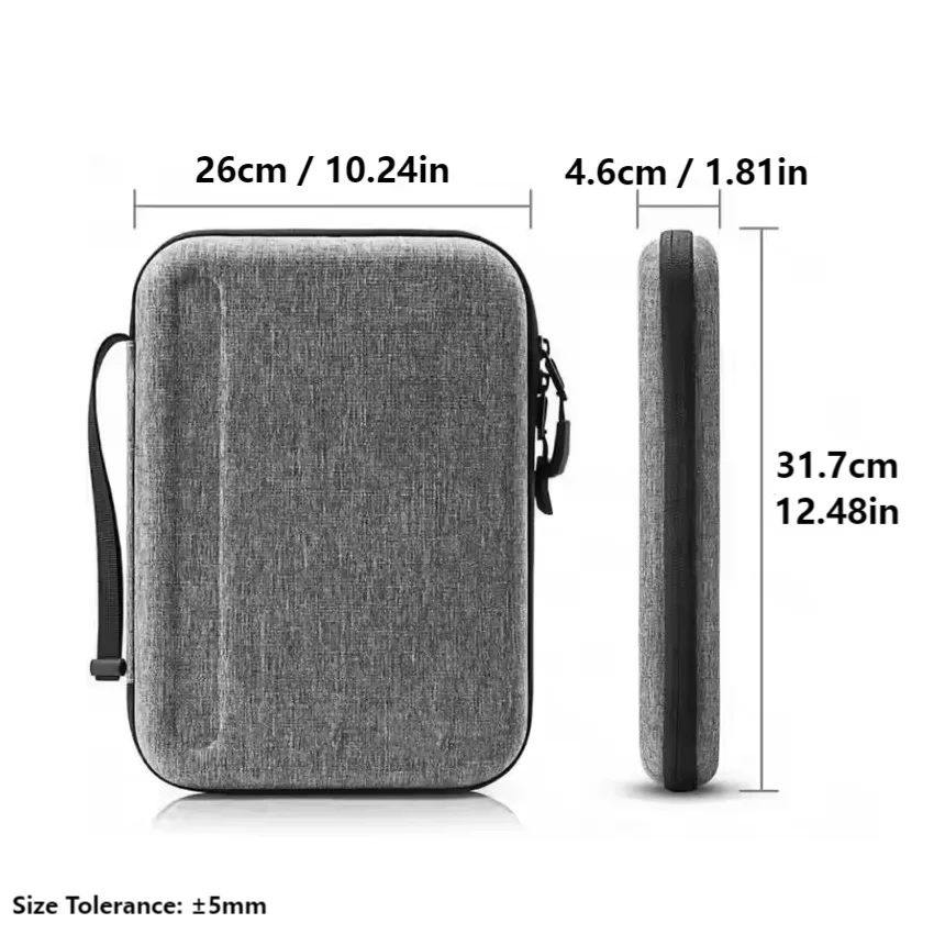 Hard Shell EVA Tablet Sleeve Case Travel Tablet Protective Organizer Office Laptop Pen Cable Charger Electronics Stationary Bag