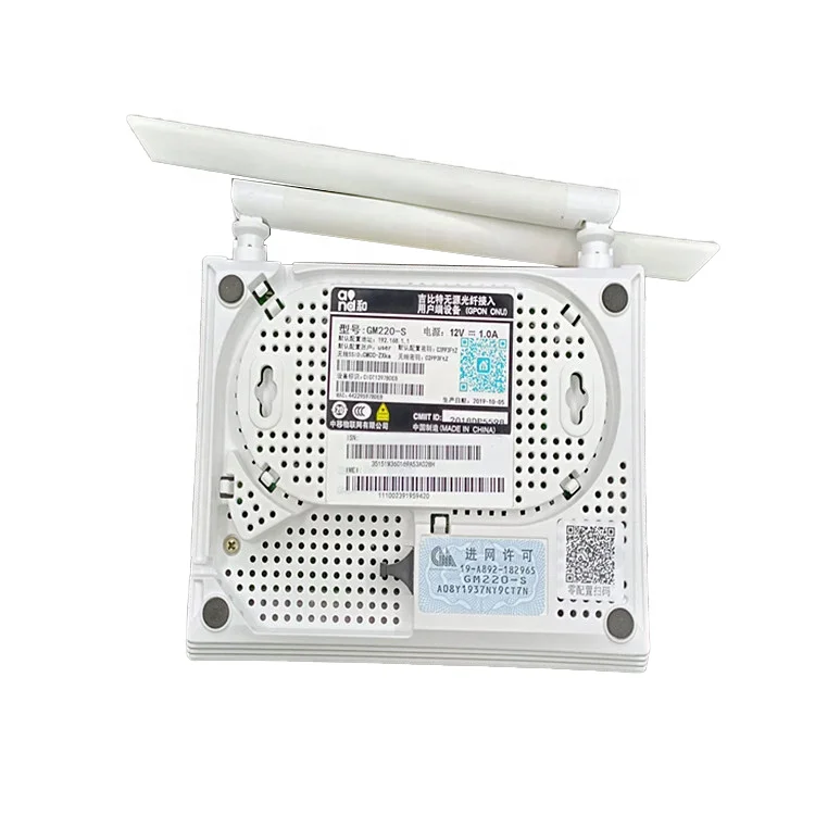 English Version China Mobile GPON XPON ONU GM220-S 5dbi fiber optic equipment wifi routers also GM620  used gm220s xpon