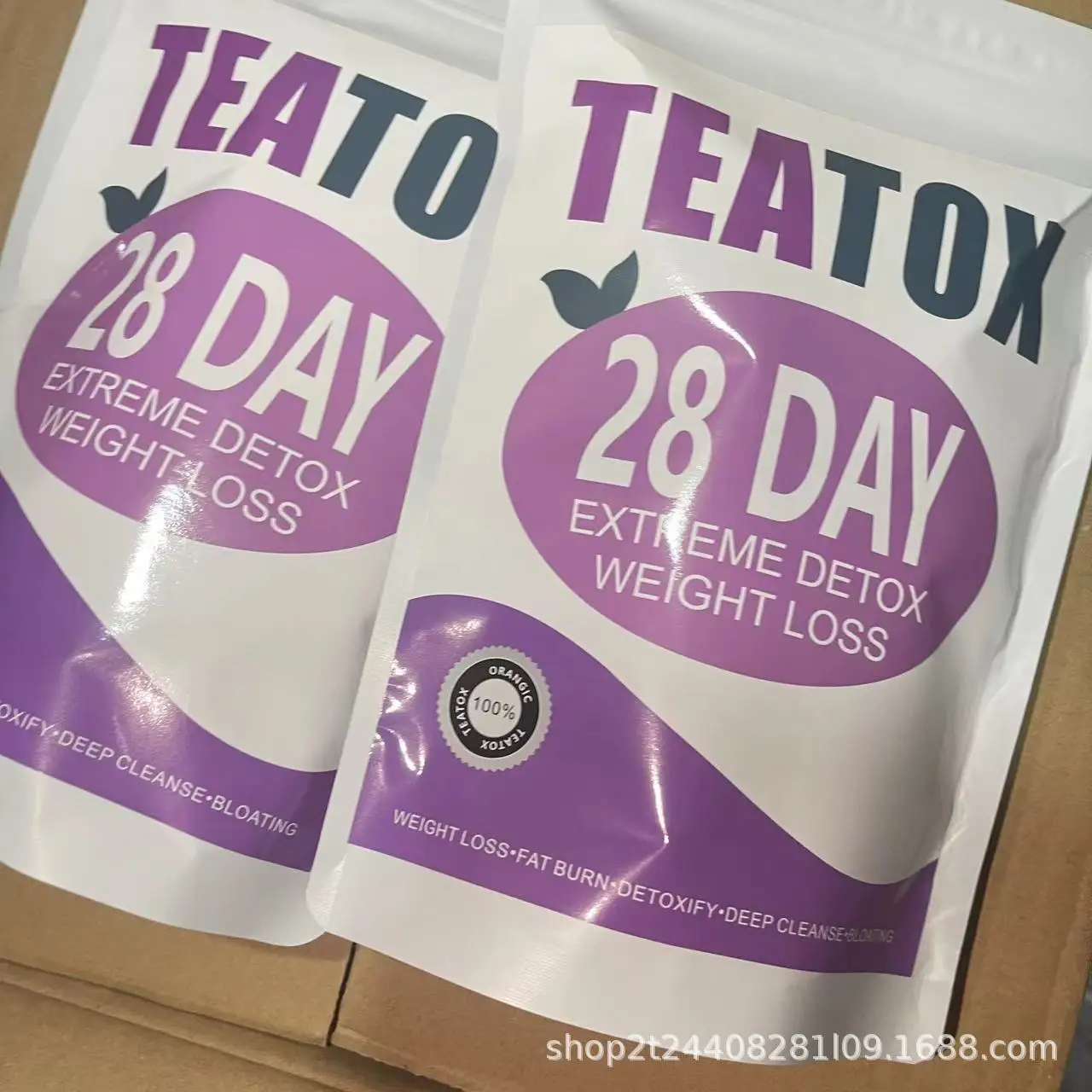 28-Day Detox Slim Flat Tummy Organic Teatox Diet Tea with Vitamins Green Herbal Tea in Dried Style for Adults Weight Loss Tea