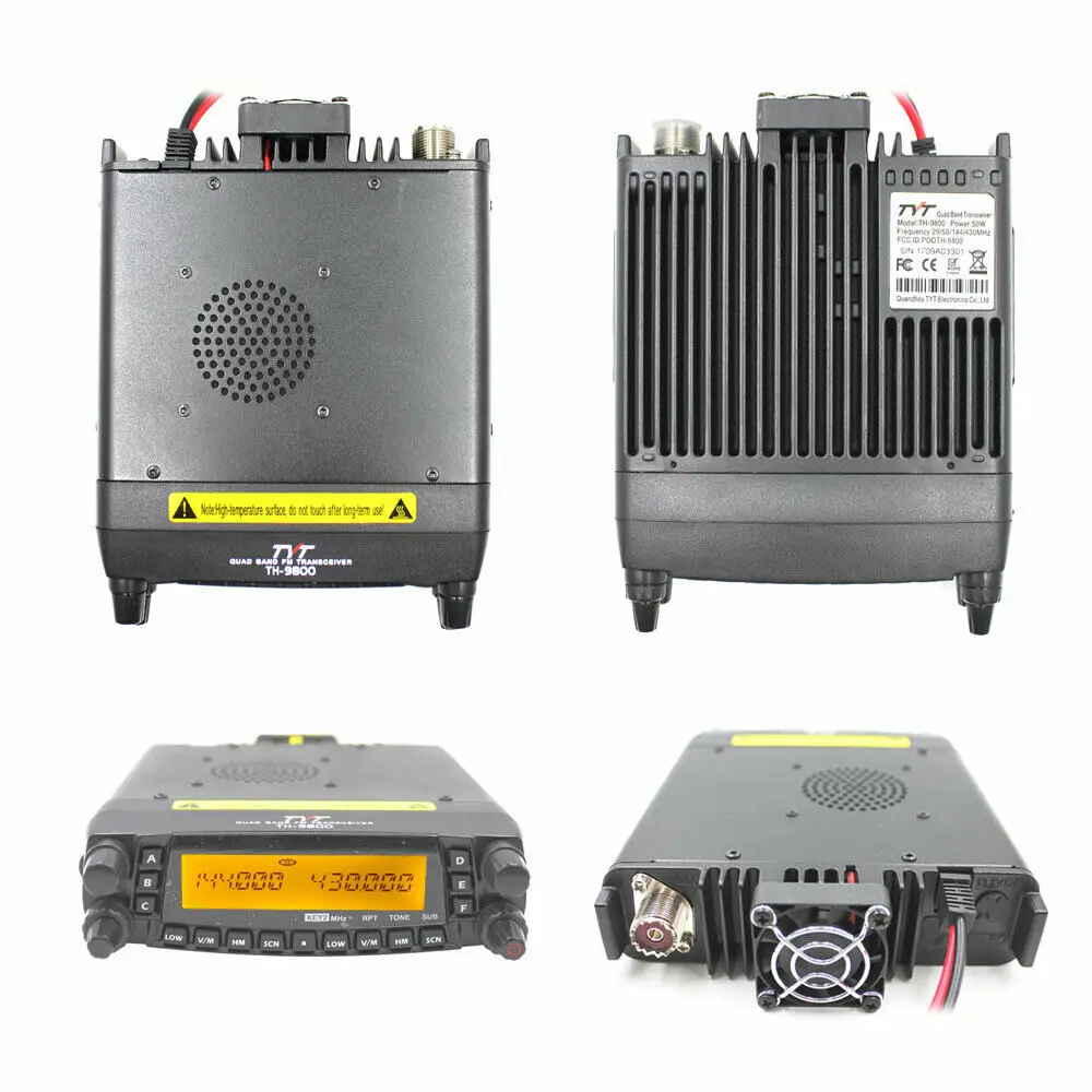  TYT TH-9800 mobile walki talki 29/50/144/430MHz walkie talkie for car 800CH 50km