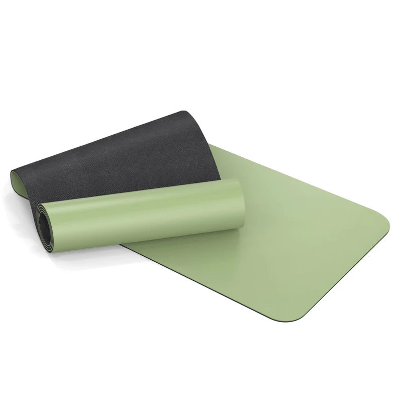 Custom Logo Printed Natural rubber PU Eco-friendly 4mm 5mm set Non-slip travel Avocado green yoga mat and bag high quality ODM