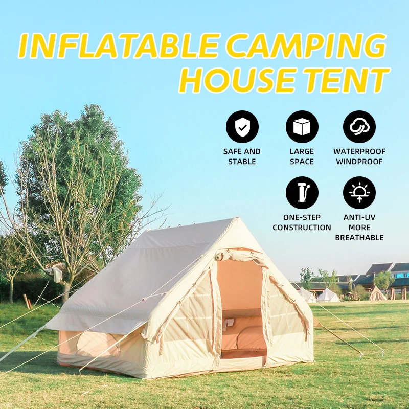Inflatable Air Tube Tent Outdoor Camping  Glamping Canvas Tent House carpas para glamping zelt